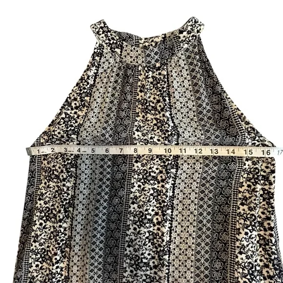 Altar’d State Boho Black and White Patterned Halter Maxi Dress Boho Chic Hippie - Picture 7 of 10